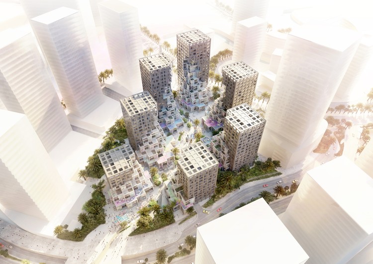 MVRDV Unveils Pixelated Mixed-Use Community Around BIG-Designed Plaza in Abu Dhabi - Image 1 of 11