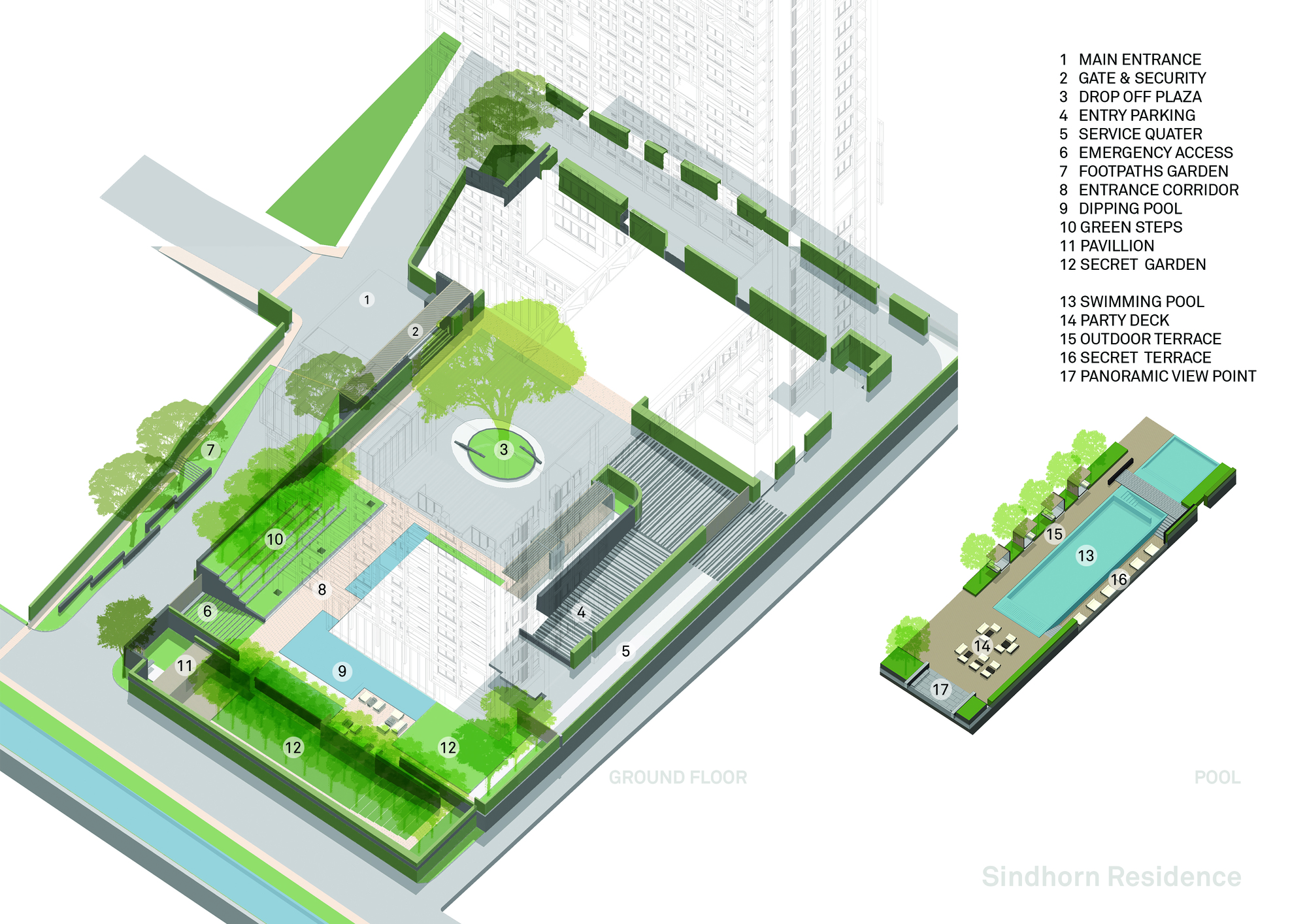 Gallery of The Garden of Sindhorn Residence / T.R.O.P - 17