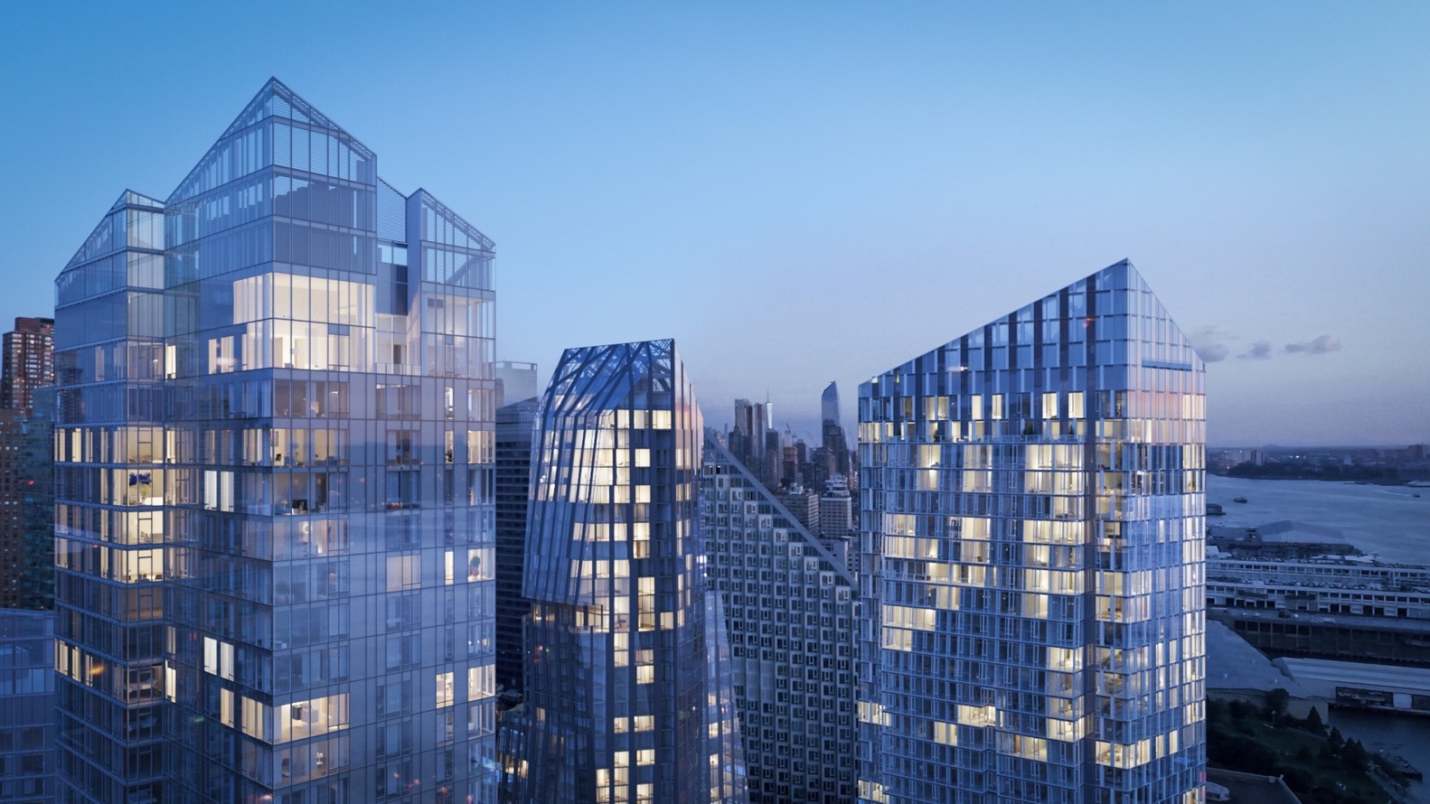 Water Line Square Gallery of NYC's Waterline Square Tops Out With Towers by Meier, Viñoly ...