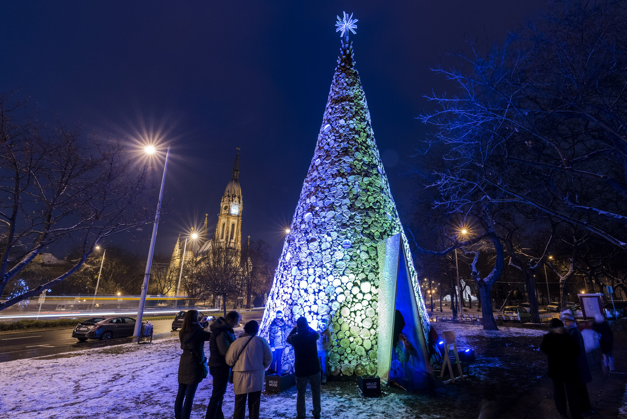 Gallery of Hello Wood Builds 5 Wooden Christmas Trees in Cities