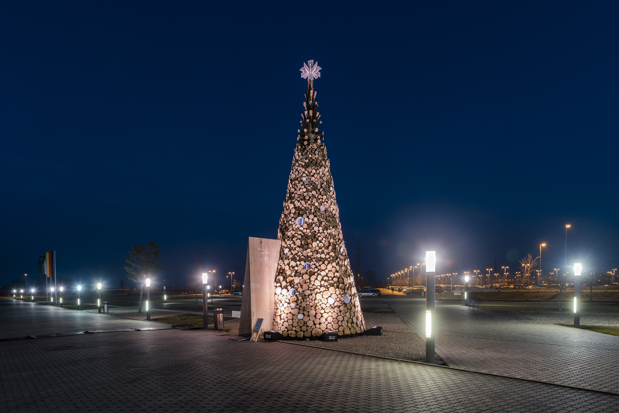 Gallery of Hello Wood Builds 5 Wooden Christmas Trees in Cities