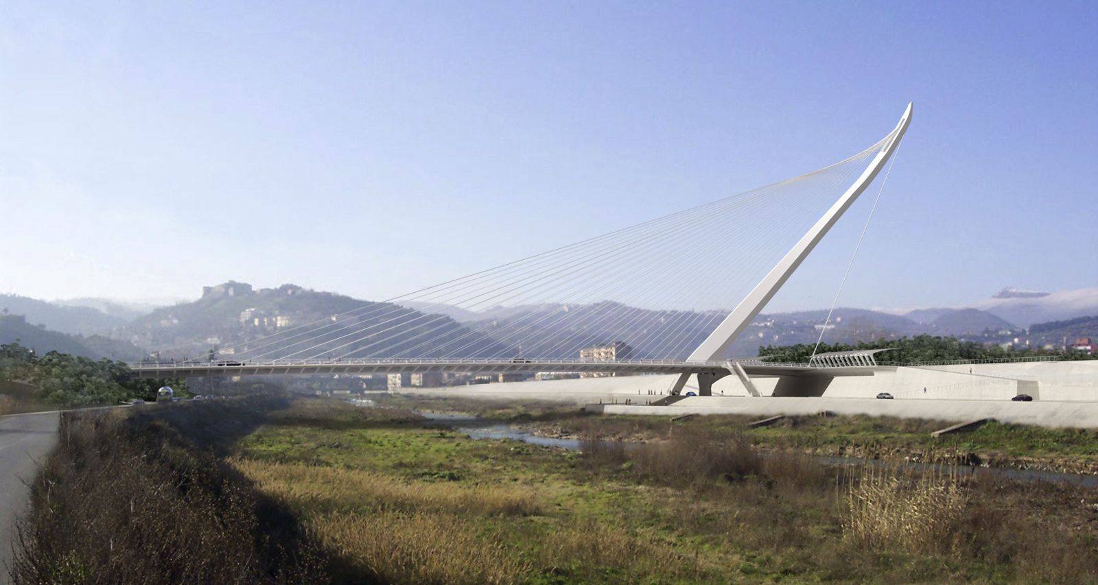 Nova ponte estaiada projetada por Santiago