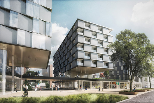 Zechner & Zechner crea un complejo de usos mixtos junto al ícono modernista de Peter Behrens - Imagen 2 de 9