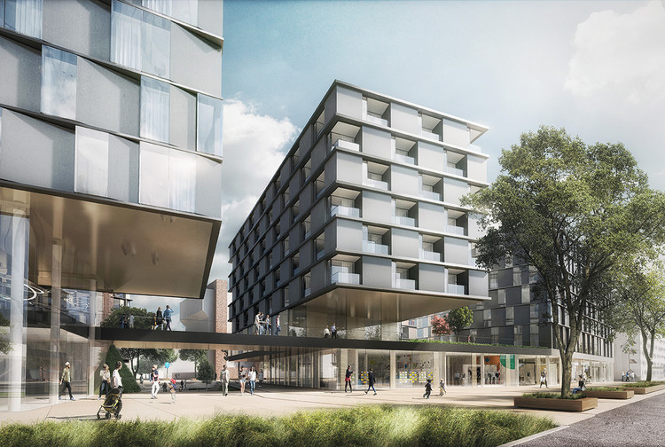 Zechner & Zechner crea un complejo de usos mixtos junto al ícono modernista de Peter Behrens - Imagen 2 de 9