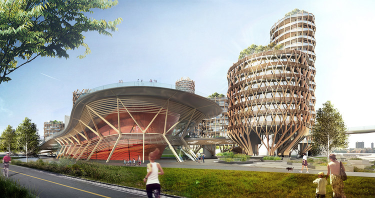 DFA Unveil Speculative Proposal for a Mixed-Use District on New York's Pier 40 - Featured Image