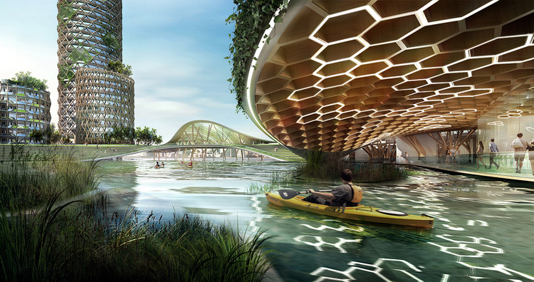 DFA Unveil Speculative Proposal for a Mixed-Use District on New York's Pier 40 - Image 2 of 7