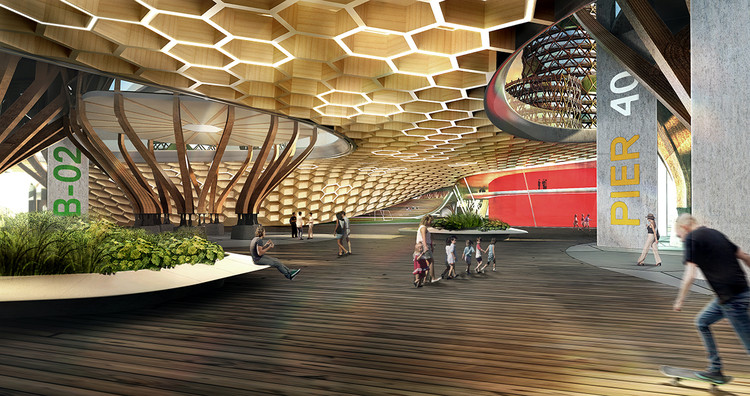 DFA Unveil Speculative Proposal for a Mixed-Use District on New York's Pier 40 - Image 6 of 7