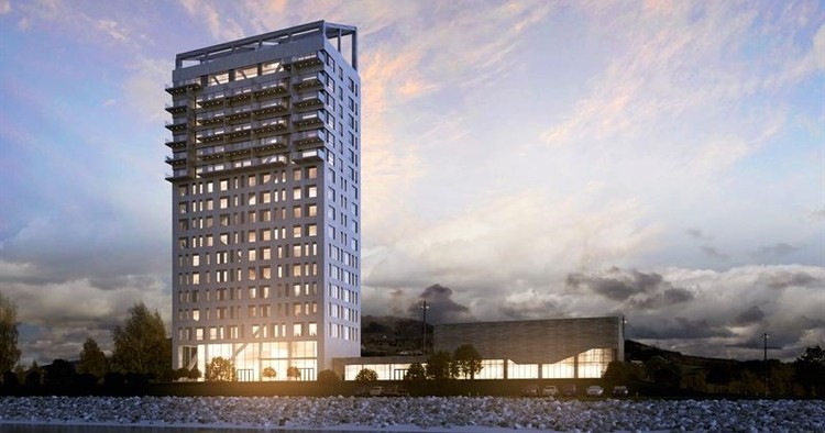 La torre de madera más alta del mundo se construye en Noruega - Más Imágenes