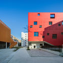 Chaoyang Future School / Crossboundaries - Elementary & Middle School, Facade, Stairs, Door