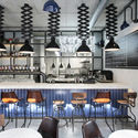 DOCK / Ramūnas Manikas - Restaurant, Kitchen, Chair, Table, Lighting, Countertop