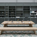 Alma Creative Club / Tham & Videgård - Refurbishment, Kitchen, Facade, Table, Lighting, Chair, Bench