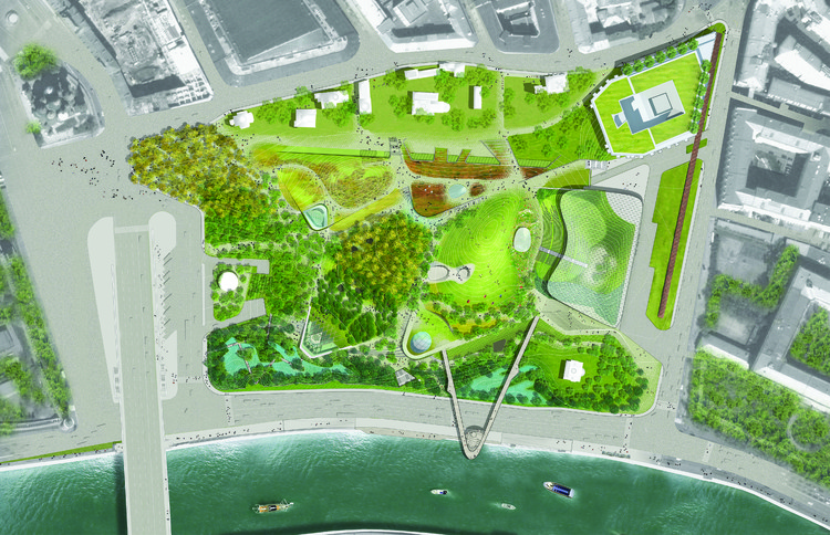景观表现：建筑平面在公园和公共空间中的作用| ArchDaily
