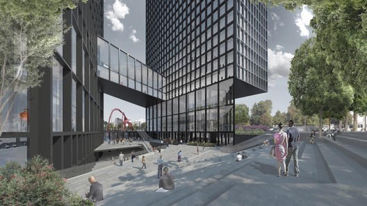 Prieto Schaffer Arquitectos + OAB finalistas del concurso Puerta Las Condes con 'Edificio Plaza Manquehue' Prieto Schaffer Arquitectos + OAB finalistas del concurso Puerta Las Condes con 'Edificio Plaza Manquehue' - Fachada