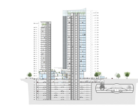  Propuesta de DLA Arquitectos y  KPF para el Concurso Puerta Las Condes - Imagen 17 de 22