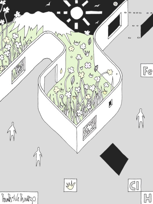 Contemporary Ecuadorian architecture in freehand illustrations - More Images