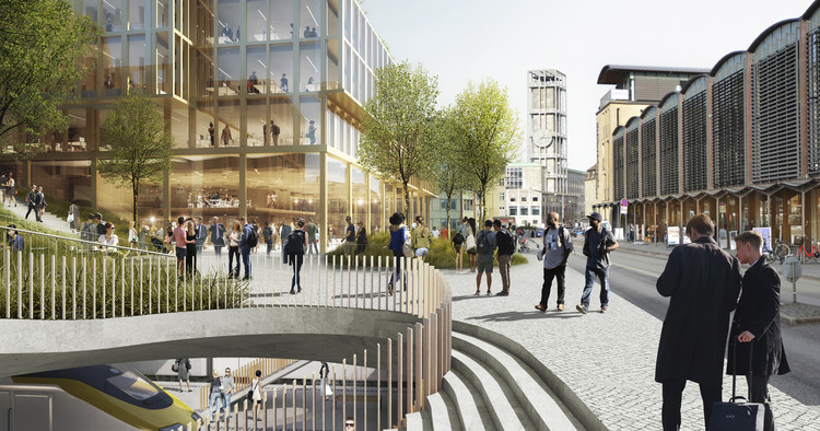 C.F Møller and MT Højgaard Propose Covering Aarhus Railway Site with Car-Free Urban District, Courtesy of C.F. Møller Architects