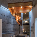 House of Stories / Mathew and Ghosh Architects - Houses, Kitchen, Beam, Stairs, Handrail, Table, Lighting, Chair