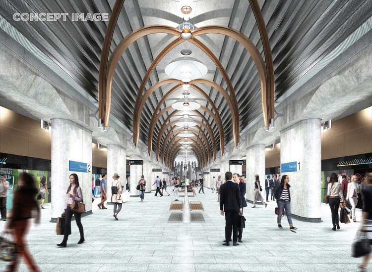 Rogers Stirk Harbour, HASSELL, and Weston Williamson Design Five Metro Stations for Melbourne - Image 14 of 16