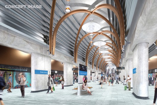 Rogers Stirk Harbour, HASSELL, and Weston Williamson Design Five Metro Stations for Melbourne Rogers Stirk Harbour, HASSELL, and Weston Williamson Design Five Metro Stations for Melbourne - Image 9 of 16