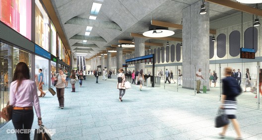 Rogers Stirk Harbour, HASSELL, and Weston Williamson Design Five Metro Stations for Melbourne Rogers Stirk Harbour, HASSELL, and Weston Williamson Design Five Metro Stations for Melbourne - Image 7 of 16