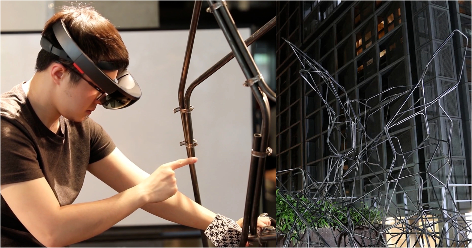 The World's First Pavilion-Scale Structure Built Using Augmented Reality