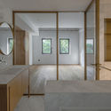 The House with a Tiny Patio / Atelier TAO+C - Houses Interiors, Bathroom, Door, Facade, Sink, Countertop