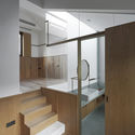 The House with a Tiny Patio / Atelier TAO+C - Houses Interiors, Beam, Stairs, Facade, Handrail