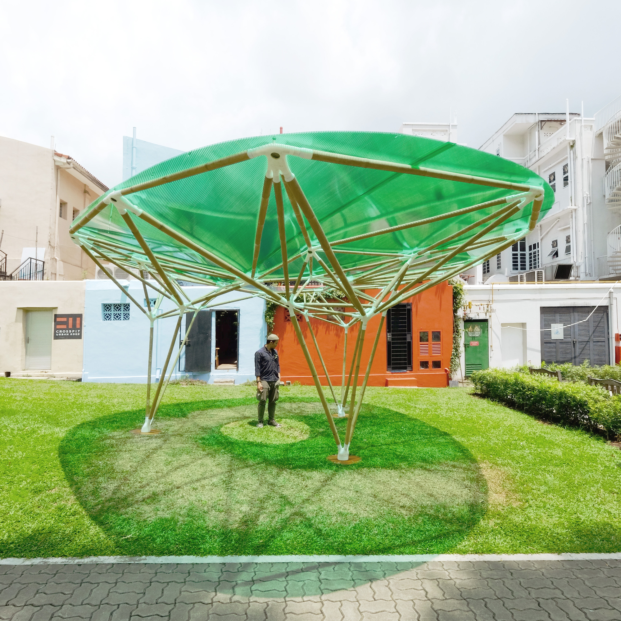 Gallery of Sombra Verde's 3D Printed Bamboo Structure Bridges the Gap Between Tradition and