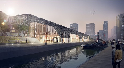 New Pavilion in Rotterdam's Leuvehaven Port Brings High-Tech Design to a Historical Context - Cityscape