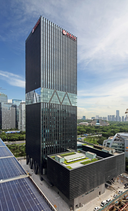 China Merchants Bank, Shenzhen / China Architecture Design & Research Group - Windows, Cityscape, Facade