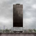 JAA Reimagines Grenfell as a Black Concrete Memorial Tower - Image 2 of 4