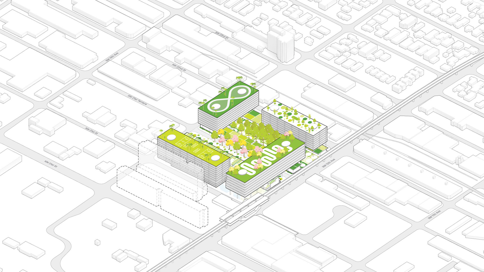 Gallery of BIG's Miami Produce Center Revealed Atop Thin Stilts 12