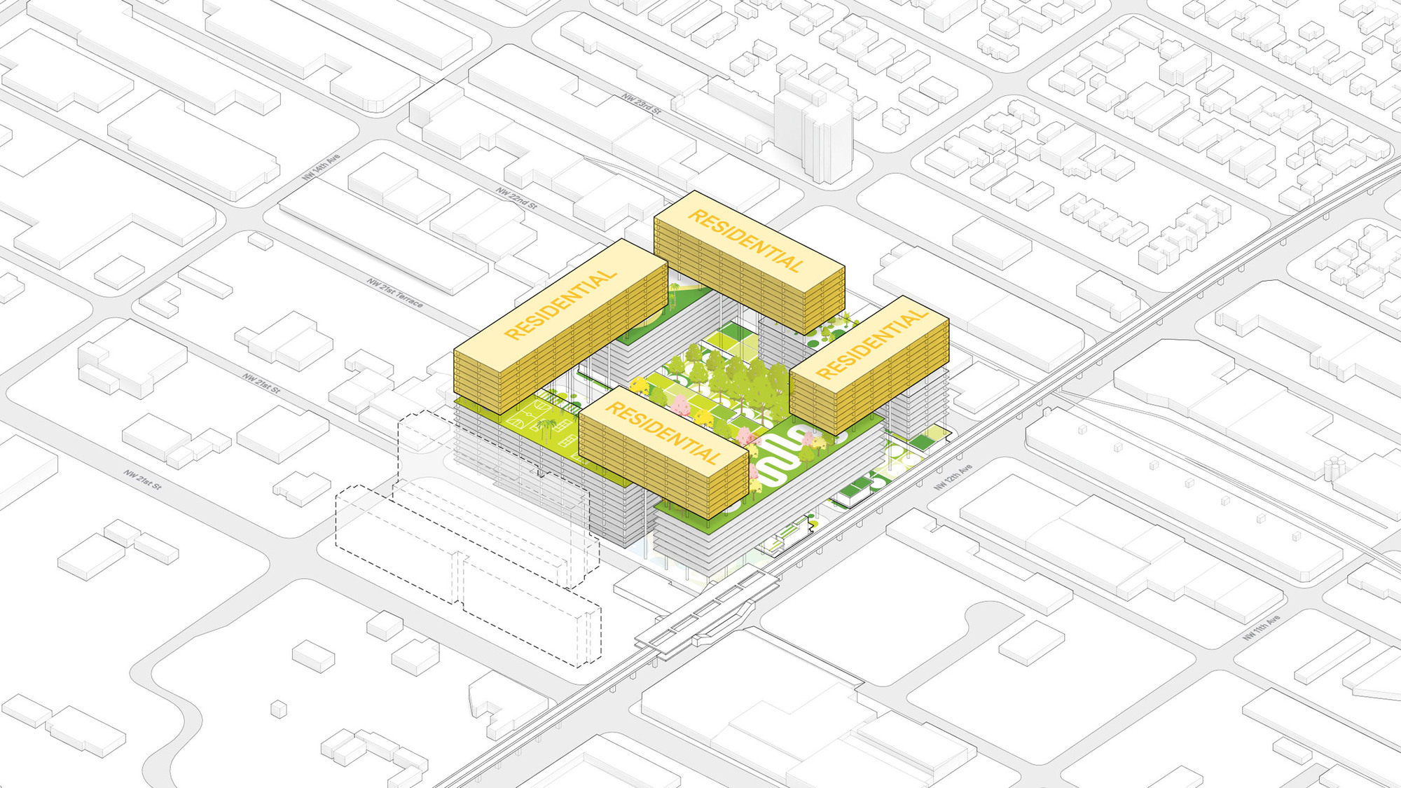 Gallery of BIG's Miami Produce Center Revealed Atop Thin Stilts 13