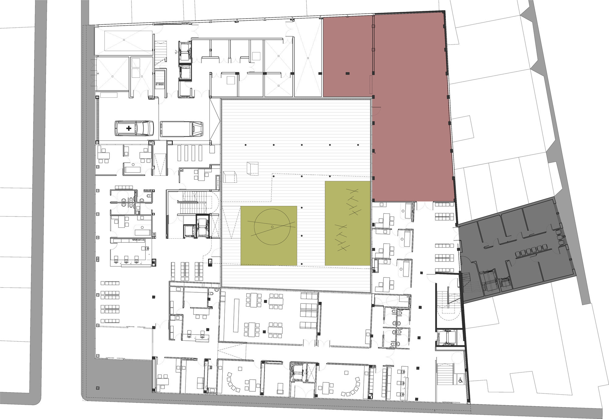 Galería de Hospitales y Centros de Salud 50 ejemplos en planta de