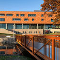 Oakland University Human Health Building / SmithGroup - University, Facade, Fence, Handrail