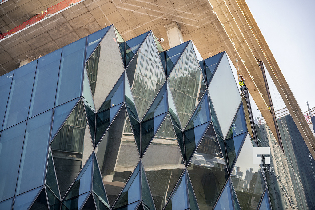 New Photographs Reveal Studio Gang's Solar Carve Tower as it Nears