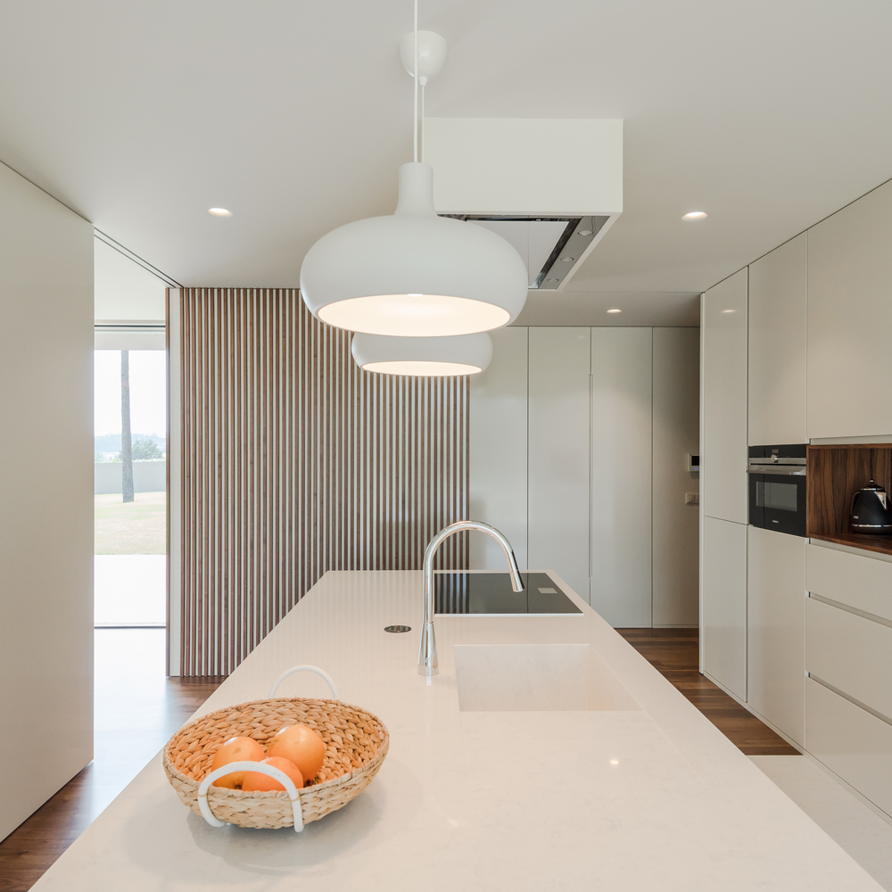 Casa Rio Mau / Raulino Silva - Cozinha, Bancada, Pia, Mesa