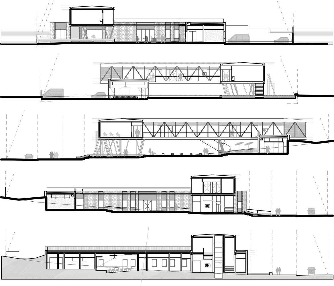 Galería de Centro Cultural 50 ejemplos en sección y planta 39