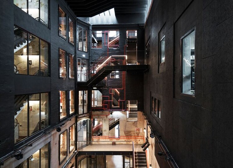 Sentralen  Library / Atelier Oslo + KIMA Arkitektur - Refurbishment, Beam, Handrail, Stairs, Facade