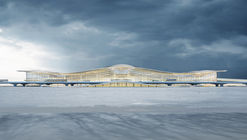 Aedas Wins Yantai International Airport Terminal 2 Design Competition with an Undulating Roof Resembling the Kunyu Mountains