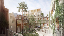 OOPEAA + Lundén Architecture Company Design Charred Timber Housing District in Helsinki