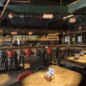 The Populist Brewery / Lagranja Design - Interior Photography, Table, Chair, Beam