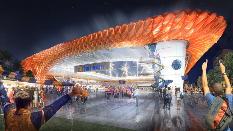 Meis Architects Design FC Cincinnati Stadium with ETFE Pillows - Featured Image