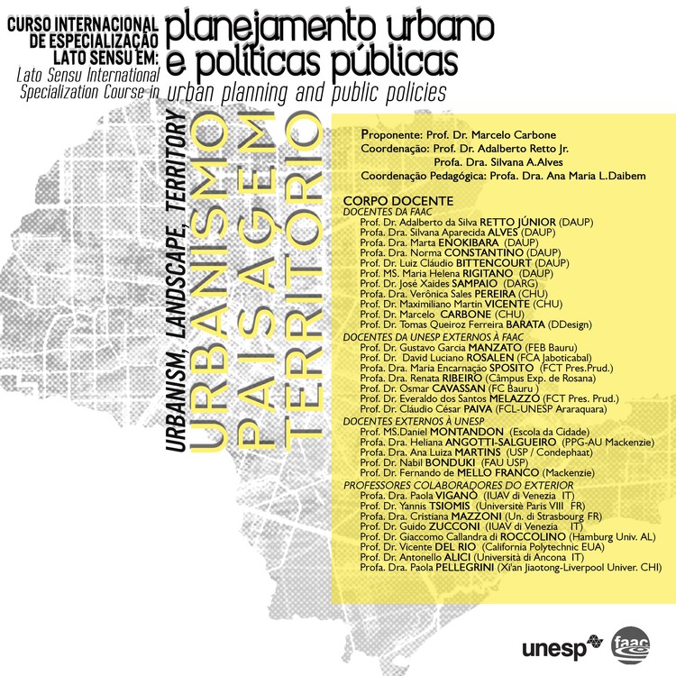 Curso de especialização Planejamento Urbano e Políticas Públicas: Urbanismo, Paisagem e Território, Designer: Ërica Neves