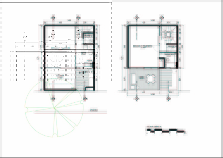 Planta - 1° e 2° pavimento