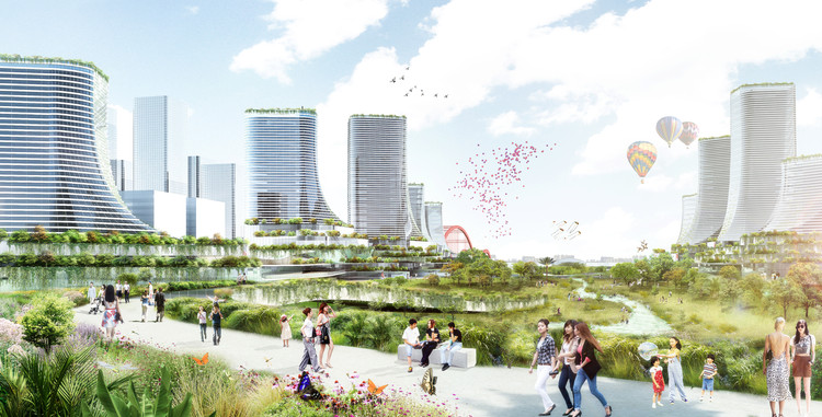 A new urban landscape emerges in Guangzhou's CBD South District, forming a new gateway to the Greater Bay Area jointly created by Ramboll Studio Dreiseitl and Studio Ziyu Zhuang. - Image 12 of 22