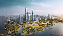 A new urban landscape emerges in Guangzhou's CBD South District, forming a new gateway to the Greater Bay Area jointly created by Ramboll Studio Dreiseitl and Studio Ziyu Zhuang.