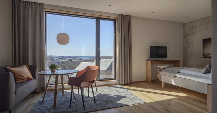 Ydalir Hotel / Lund+Slaatto Architects - Table, Windows, Chair, Bedroom