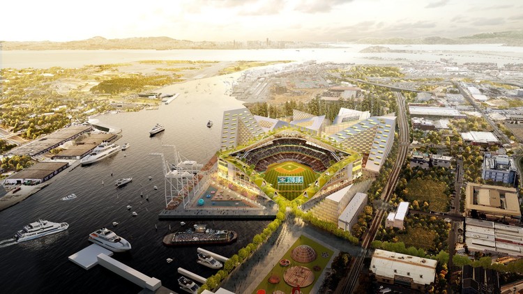 BIG, Gensler, and Field Operations Reveal Design for Oakland Athletics Baseball Stadium - Featured Image