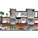sectional  perspective - ThuBao's House: Ng&ocirc;i nh&agrave; n&agrave;y nằm trong một con hẻm nhỏ ở th&agrave;nh phố Đ&agrave; Nẵng